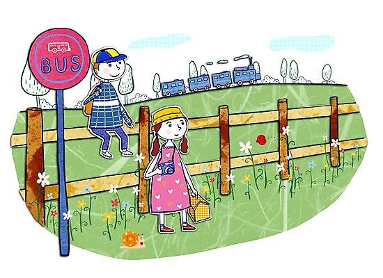 주간 PSD 나무 구름 여자 남자 여행 일러스트 교통시설 휴가 사람 야외 두명 울타리 들꽃 기차 버스정류장 달팽이 콜라주 국내일러스트 자연요소 식물 꽃 육상교통 교통 대중교통 연체동물 담장 역 시설 파일형식