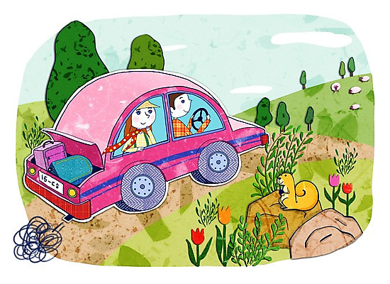 주간 PSD 구름 여자 남자 길 여행 일러스트 자동차 휴가 사람 야외 두명 여행가방 목장 들꽃 양 설치류 언덕 다람쥐 콜라주 국내일러스트 자연요소 동물 꽃 육상교통 가방 포유류 파일형식