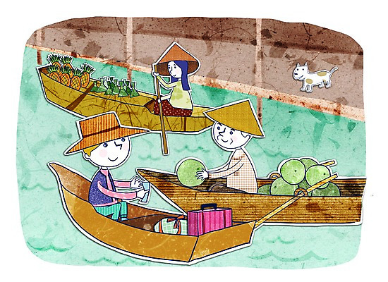 주간 PSD 여자 남자 여행 일러스트 휴가 사람 야외 세명 강아지 멜론 파인애플 베트남 콜라주 수상시장 선박 국내일러스트 자연요소 수상교통 과일 반려동물 동남아시아 시장 개 열대과일 파일형식