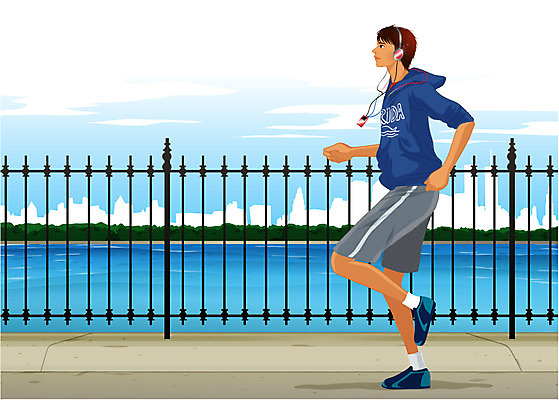 EPS 주간 웰빙 남자 호수 스포츠 일러스트 건강 한명 사람 성인 야외 달리기 조깅 운동 헬스 헤드폰 도시 MP3 아침운동 남자만 남자한명만 성인남자만 성인만 국내일러스트 자연요소 1 음향기기 모션 전자제품 파일형식 벡터