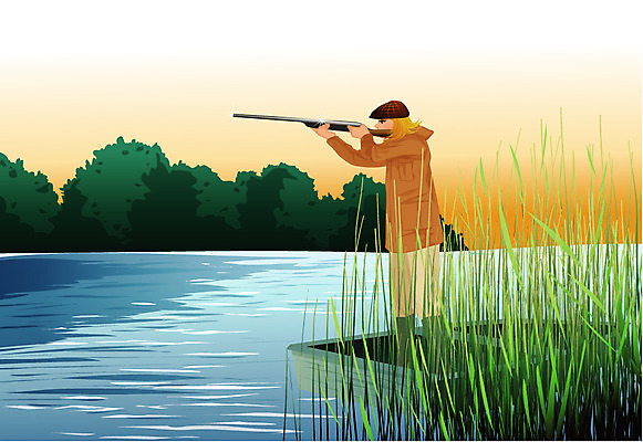 EPS 웰빙 여자 스포츠 일러스트 레저 한명 사람 20대 성인 야외 레포츠 강 야외활동 총 사냥 사격 조준 사냥총 뗏목 여자만 여자한명만 성인여자만 청년만 청년여자만 성인한명만 청년여자한명만 성인여자한명만 성인만 국내일러스트 1 무기 교통수단 배_교통 청년 파일형식 벡터