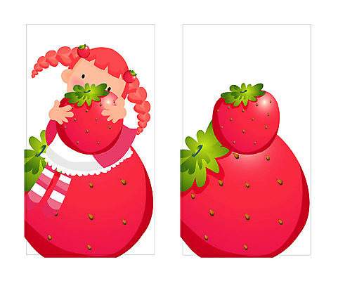 템플릿 배너템플릿 여자 어린이 과일 명함 딸기 명함템플릿 미니배너 한명 사람 어린이만 이미지템플릿 1 배너 미니
