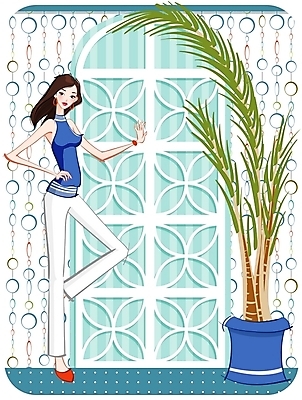 EPS 전신 나무 식물 우먼라이프 여자 패션 화분 포즈 패턴 일러스트 창문 한명 사람 20대 성인 쇼핑 문 비즈발 여자만 여자한명만 성인여자만 청년만 청년여자만 성인한명만 청년여자한명만 성인여자한명만 성인만 국내일러스트 1 라이프스타일 무늬 청년 파일형식 벡터