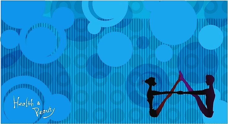 EPS 문양 웰빙 부부 여자 남자 실루엣 컬러 백그라운드 패턴 몸매관리 다이어트 일러스트 요가 건강 사람 두명 파란색 운동 뷰티 헬스 국내일러스트 커플 무늬 촬영기법 파일형식 벡터