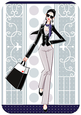 EPS 우먼라이프 여자 패션 패턴 일러스트 한명 사람 20대 성인 쇼핑 쇼핑백 유행 여자만 여자한명만 성인여자만 청년만 청년여자만 성인한명만 청년여자한명만 성인여자한명만 성인만 세련 국내일러스트 1 라이프스타일 무늬 가방 청년 파일형식 벡터