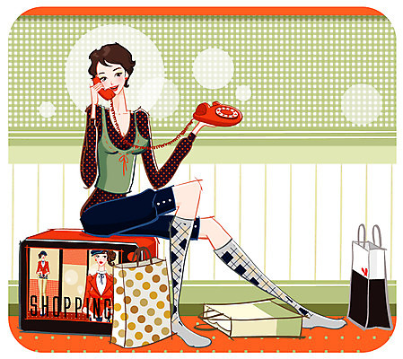 EPS 우먼라이프 여자 패션 패턴 일러스트 실내 한명 사람 20대 성인 쇼핑 쇼핑백 유행 텔레비전 전화기 통화 홈쇼핑 여자만 여자한명만 성인여자만 청년만 청년여자만 성인한명만 청년여자한명만 성인여자한명만 성인만 국내일러스트 1 라이프스타일 무늬 가방 모션 청년 내부 전자제품 파일형식 벡터