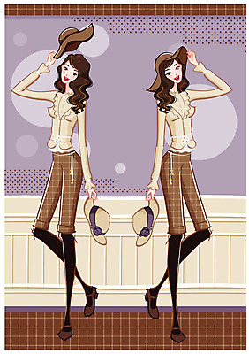 EPS 모자 우먼라이프 여자 패션 패턴 일러스트 한명 사람 20대 성인 쇼핑 유행 여자만 여자한명만 성인여자만 청년만 청년여자만 성인한명만 청년여자한명만 성인여자한명만 성인만 국내일러스트 1 라이프스타일 잡화 무늬 청년 파일형식 벡터