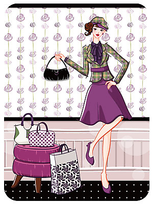 EPS 우먼라이프 여자 패션 패턴 의자 가방 일러스트 한명 사람 20대 성인 쇼핑 쇼핑백 유행 여자만 여자한명만 성인여자만 청년만 청년여자만 성인한명만 청년여자한명만 성인여자한명만 성인만 국내일러스트 1 라이프스타일 잡화 가구 무늬 청년 파일형식 벡터