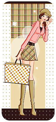 EPS 우먼라이프 여자 패션 패턴 가방 일러스트 한명 사람 20대 성인 쇼핑 유행 여자만 여자한명만 성인여자만 청년만 청년여자만 성인한명만 청년여자한명만 성인여자한명만 성인만 국내일러스트 1 라이프스타일 잡화 무늬 청년 파일형식 벡터