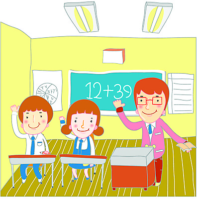 EPS 여자 교육 남자 초등학생 일러스트 교실 수업 실내 사람 여러명 스쿨라이프 교사 수학 발표 수학교육 어린이만 국내일러스트 직업 학생 라이프스타일 다수 교과목 학교 내부 파일형식 벡터