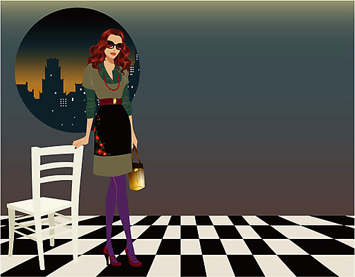 EPS 우먼라이프 계절 여자 패션 의자 일러스트 실내 한명 사람 20대 성인 쇼핑 가을 도시 여자만 여자한명만 성인여자만 청년만 청년여자만 성인한명만 청년여자한명만 성인여자한명만 성인만 국내일러스트 1 라이프스타일 가구 청년 내부 파일형식 벡터