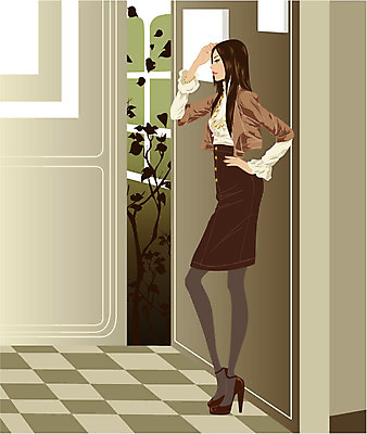 EPS 우먼라이프 계절 여자 패션 일러스트 실내 한명 사람 20대 성인 쇼핑 사무실 가을 비즈니스우먼 여자만 여자한명만 성인여자만 청년만 청년여자만 성인한명만 청년여자한명만 성인여자한명만 성인만 국내일러스트 1 라이프스타일 비즈니스 청년 내부 직장인 파일형식 벡터