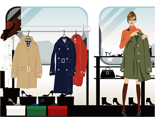 EPS 우먼라이프 잡화 옷 계절 여자 패션 구두 신발 일러스트 실내 한명 사람 20대 성인 쇼핑 상점 가을 옷걸이 종업원 여자만 여자한명만 성인여자만 청년만 청년여자만 성인한명만 청년여자한명만 성인여자한명만 성인만 국내일러스트 직업 1 라이프스타일 청년 내부 파일형식 벡터