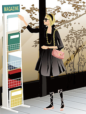 EPS 우먼라이프 계절 여자 패션 일러스트 거리 실내 한명 사람 20대 성인 쇼핑 상점 가을 도시 잡지 여자만 여자한명만 성인여자만 청년만 청년여자만 성인한명만 청년여자한명만 성인여자한명만 성인만 국내일러스트 1 라이프스타일 청년 내부 간행물 파일형식 벡터