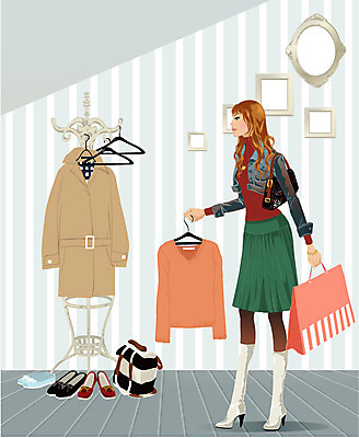 EPS 우먼라이프 계절 여자 패션 구두 가방 일러스트 실내 한명 사람 20대 성인 쇼핑 상점 코트 가을 도시 옷걸이 여자만 여자한명만 성인여자만 청년만 청년여자만 성인한명만 청년여자한명만 성인여자한명만 성인만 국내일러스트 1 라이프스타일 잡화 신발 청년 내부 외투 파일형식 벡터