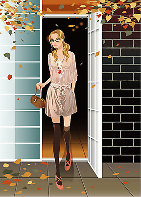 EPS 우먼라이프 계절 여자 패션 낙엽 일러스트 한명 사람 20대 성인 야외 건물 쇼핑 상점 가을 외출 여자만 여자한명만 성인여자만 청년만 청년여자만 성인한명만 청년여자한명만 성인여자한명만 성인만 국내일러스트 1 라이프스타일 건축물 잎 청년 파일형식 벡터