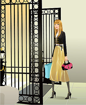 EPS 우먼라이프 계절 여자 패션 일러스트 한명 사람 20대 성인 건물 쇼핑 문 상점 가을 여자만 여자한명만 성인여자만 청년만 청년여자만 성인한명만 청년여자한명만 성인여자한명만 성인만 국내일러스트 1 라이프스타일 건축물 청년 파일형식 벡터