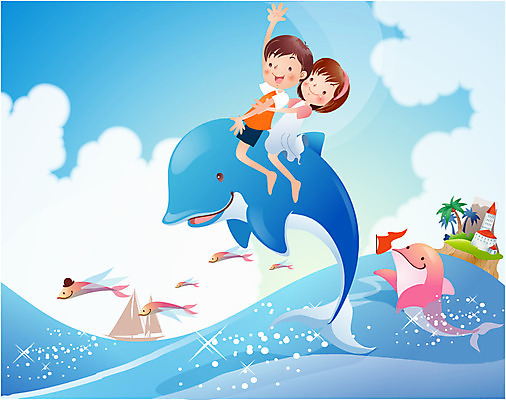 EPS 주간 구름 계절 여자 어린이교육 교육 남자 초등학생 어린이 바다 섬 일러스트 상상 방학 여름방학 사람 소녀 소년 야외 두명 10대 여름 친구 성 돌고래 날치 선박 십대만 국내일러스트 자연요소 학생 건축물 수상교통 포유류 관계 청소년 휴가 어류 수중동물 파일형식 벡터 여름_계절