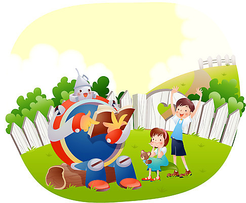 EPS 주간 계절 여자 어린이교육 교육 남자 초등학생 어린이 시계 일러스트 상상 방학 여름방학 사람 소녀 소년 야외 두명 10대 책 여름 친구 울타리 곰인형 로봇 십대만 국내일러스트 자연요소 학생 인형 관계 청소년 휴가 담장 파일형식 벡터 여름_계절