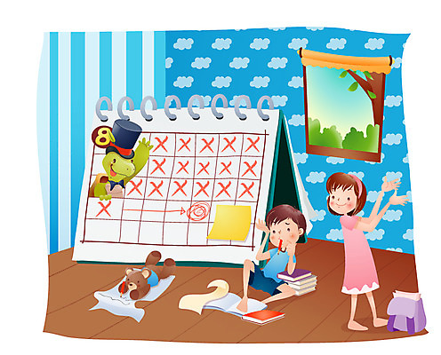 EPS 계절 여자 어린이교육 교육 남자 초등학생 어린이 일러스트 상상 벽지 방학 주택 실내 여름방학 사람 소녀 소년 두명 10대 책 여름 친구 곰인형 달력 거북이 계획 8월 십대만 국내일러스트 학생 인형 컨셉 관계 파충류 청소년 휴가 내부 건물 날짜 파일형식 벡터 여름_계절