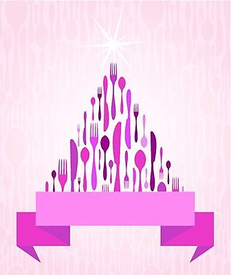 EPS 해외이미지 별 리본 포크 일러스트 사람없음 크리스마스트리 숟가락 보라색 나이프 해외202004 해외일러스트 자연요소 식기 컬러 크리스마스 수저 칼 파일형식 벡터