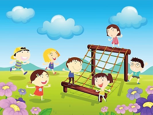 EPS 해외이미지 식물 공원 여자 어린이교육 남자 꽃 어린이 일러스트 학교 자연 사람 소년 운동 유치원 그물 놀이터 오르기 펑키 쉬는시간 해외202004 해외일러스트 공공시설 교육 모션 놀이 휴식 건강 생태계 파일형식 벡터