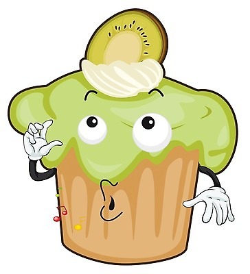 EPS 해외이미지 클립아트 일러스트 키위 사람없음 초록색 컵케이크 음식캐릭터 해외202004 해외일러스트 일러캐릭터 캐릭터 음식 컬러 과일 케이크 파일형식 벡터