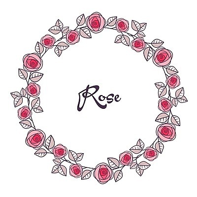 EPS 해외이미지 식물 꽃 분홍색 백그라운드 잎 일러스트 프레임 사람없음 장미 낭만 원형 꽃프레임 프레임일러스트 국경 해외202004 해외일러스트 도형 컬러 컨셉 파일형식 벡터