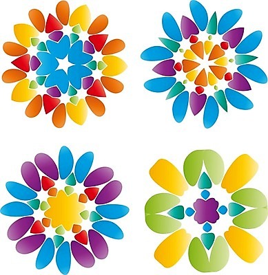 EPS 해외이미지 모양 디자인 일러스트 추상 나선형 창조 미술 사람없음 세트 컬러풀 심볼 엘리먼트 해외202004 해외일러스트 컬러 무늬 문화예술 파일형식 벡터