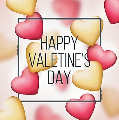 EPS 해외이미지 분홍색 일러스트 발렌타인데이 사랑 사람없음 노란색 하트 해외202004 해외일러스트 모양 감정 컬러 데이이벤트 파일형식 벡터