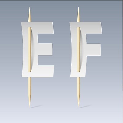 EPS 해외이미지 알파벳 종이 일러스트 회색배경 대문자 사람없음 E F 이쑤시개 뚫기 해외202004 해외일러스트 영어 백그라운드 모션 회색 파일형식 벡터