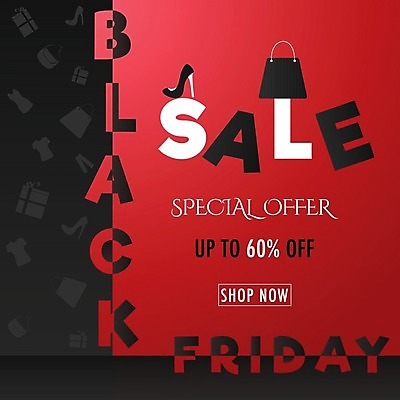 EPS 해외이미지 배너 백그라운드 일러스트 텍스트 선물 이벤트 타이포그라피 사람없음 빨간색 쇼핑 세일 검은색 회색 블랙프라이데이 해외202004 해외일러스트 문자 컬러 데이이벤트 파일형식 벡터