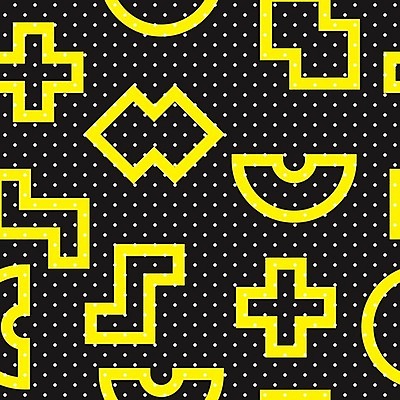 EPS 해외이미지 모양 디자인 선 백그라운드 패턴 일러스트 추상 사람없음 그래픽 노란색 검은색 원형 플랫 기하학 팝 스타일 멤피스디자인 해외202004 해외일러스트 도형 컬러 무늬 파일형식 벡터