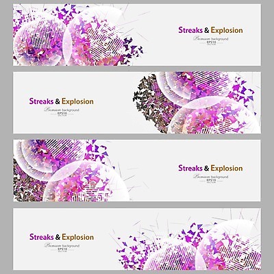 EPS 해외이미지 배너 백그라운드 패턴 일러스트 추상 사람없음 세트 컬러풀 모자이크 기하학 해외202004 해외일러스트 컬러 무늬 파일형식 벡터