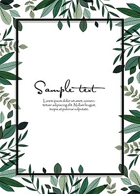 EPS 해외이미지 식물 꽃 포스터 백그라운드 잎 일러스트 프레임 사람없음 낭만 허브 꽃프레임 프레임일러스트 국경 해외202004 해외일러스트 컨셉 파일형식 벡터