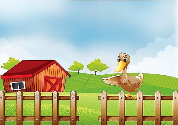 EPS 해외이미지 나무 식물 동물 구름 밭 일러스트 하늘 오리 건강 풍경 사람없음 야외 초록색 물 파란색 농작물 울타리 농장 농경지 흰색 농부 오두막 땅 언덕 그림 거름 밭일 해외202004 해외일러스트 자연요소 직업 컬러 농업 조류 담장 파일형식 벡터