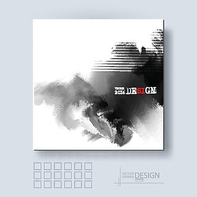 EPS 해외이미지 백그라운드 일러스트 수묵화 미술 타이포그라피 사람없음 검은색 먹 번짐 국경 해외202004 해외일러스트 문자 컬러 서예 문화예술 파일형식 벡터 효과