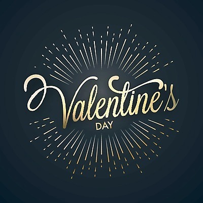 EPS 해외이미지 일러스트 발렌타인데이 사랑 타이포그라피 사람없음 하트 축하 남색 해외202004 해외일러스트 모양 문자 감정 컬러 컨셉 데이이벤트 파일형식 벡터