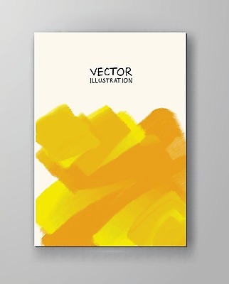 EPS 해외이미지 템플릿 디자인 배너 포스터 종이 벽 백그라운드 일러스트 벽지 수채화 미술 사람없음 그래픽 장식 노란색 페인트 얼룩 그림 캔버스 페이지 엘리먼트 해외202004 해외일러스트 컬러 문화예술 파일형식 벡터