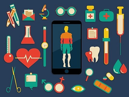 EPS 해외이미지 무료이미지 컨셉 일러스트 의학 의료기기 사람모양 건강 사람없음 스마트폰 의료용품 해외202004 해외일러스트 모양 핸드폰 스마트기기 파일형식 벡터 무료콘텐츠