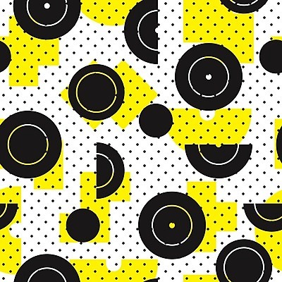 EPS 해외이미지 모양 디자인 선 백그라운드 패턴 일러스트 추상 사람없음 그래픽 노란색 검은색 원형 플랫 기하학 팝 스타일 멤피스디자인 해외202004 해외일러스트 도형 컬러 무늬 파일형식 벡터