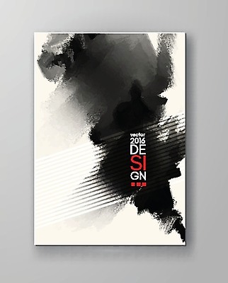 EPS 해외이미지 포스터 백그라운드 일러스트 수묵화 미술 타이포그라피 사람없음 검은색 먹 번짐 국경 해외202004 해외일러스트 문자 컬러 서예 문화예술 파일형식 벡터 효과