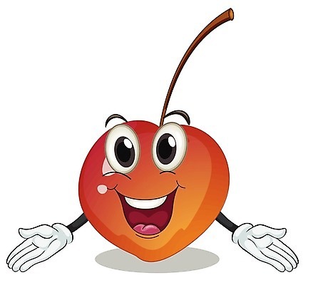 EPS 해외이미지 클립아트 행복 일러스트 사람없음 빨간색 체리 음식캐릭터 환영 해외202004 해외일러스트 일러캐릭터 캐릭터 감정 음식 컬러 과일 파일형식 벡터