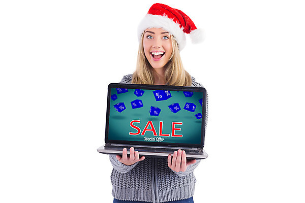 포토 JPG 해외이미지 백인 응시 여자 행복 크리스마스 산타모자 한명 사람 성인 노트북 쇼핑 금발 세일 축제 축하 스웨터 겨울옷 보여주기 성인여자한명만 해외202004 해외포토 서양인 모자_잡화 1 헤어스타일 시선 옷 기념일 감정 컨셉 상의 겨울 모션 전자제품 여자한명만 성인여자만 파일형식