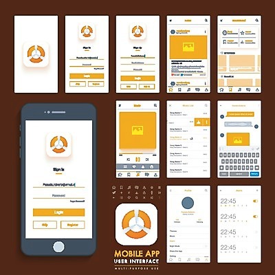 EPS 해외이미지 템플릿 음악 일러스트 비즈니스 모바일 사람없음 스마트폰 스크린 정보 플랫 어플리케이션 온라인 전자상거래 UI 구독 마케팅 소프트웨어 웹디자인 인터페이스 터치스크린 목업 와이어프레임 해외202004 해외일러스트 문화예술 핸드폰 스마트기기 파일형식 벡터