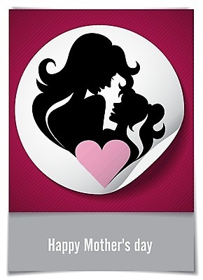 EPS 해외이미지 행복 실루엣 분홍색 일러스트 가족 기념 사랑 사람없음 하트 축하 엽서 어머니의날 해외202004 해외일러스트 모양 기념일 감정 컬러 컨셉 관계 촬영기법 편지 미국문화 파일형식 벡터