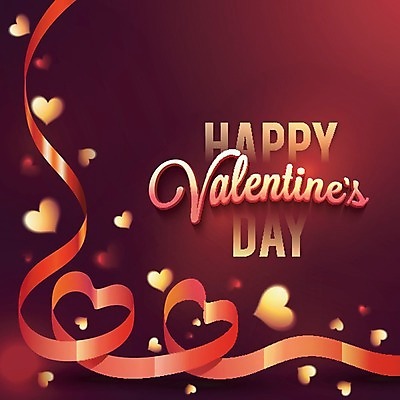 EPS 해외이미지 리본 일러스트 발렌타인데이 사랑 사람없음 빨간색 보라색 하트 축하 해외202004 해외일러스트 모양 감정 컬러 컨셉 데이이벤트 파일형식 벡터