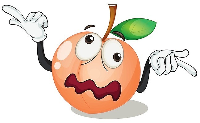 EPS 해외이미지 클립아트 일러스트 사람없음 고통 음식캐릭터 복숭아 해외202004 해외일러스트 일러캐릭터 캐릭터 감정 음식 과일 파일형식 벡터