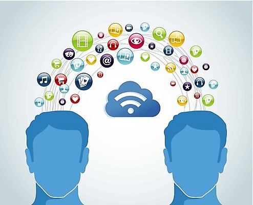 EPS 해외이미지 일러스트 비즈니스 사람 사람없음 스마트폰 핸드폰 원형 토론 경영 해외202004 해외일러스트 도형 전자제품 스마트기기 파일형식 벡터