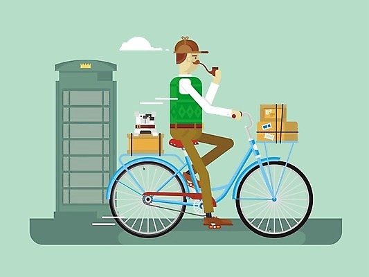 EPS 해외이미지 직업 캐릭터 모자 디자인 남자 도로 포즈 일러스트 교통시설 거리 담배 한명 사람 그래픽 상자 자전거 운전 업무 플랫 연기 개 배달원 승차 편지 우체부 서비스 복고 순환 파이프 패키지 물류 성인남자한명만 해외202004 해외일러스트 일러캐릭터 1 잡화 길 교통 포유류 모션 바이크 작업 시설 남자한명만 성인남자만 파일형식 벡터